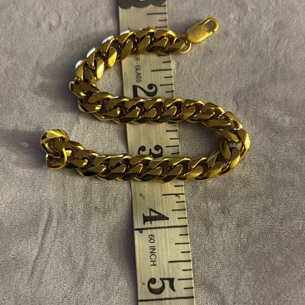Men's Gold-Tone Chain Bracelet